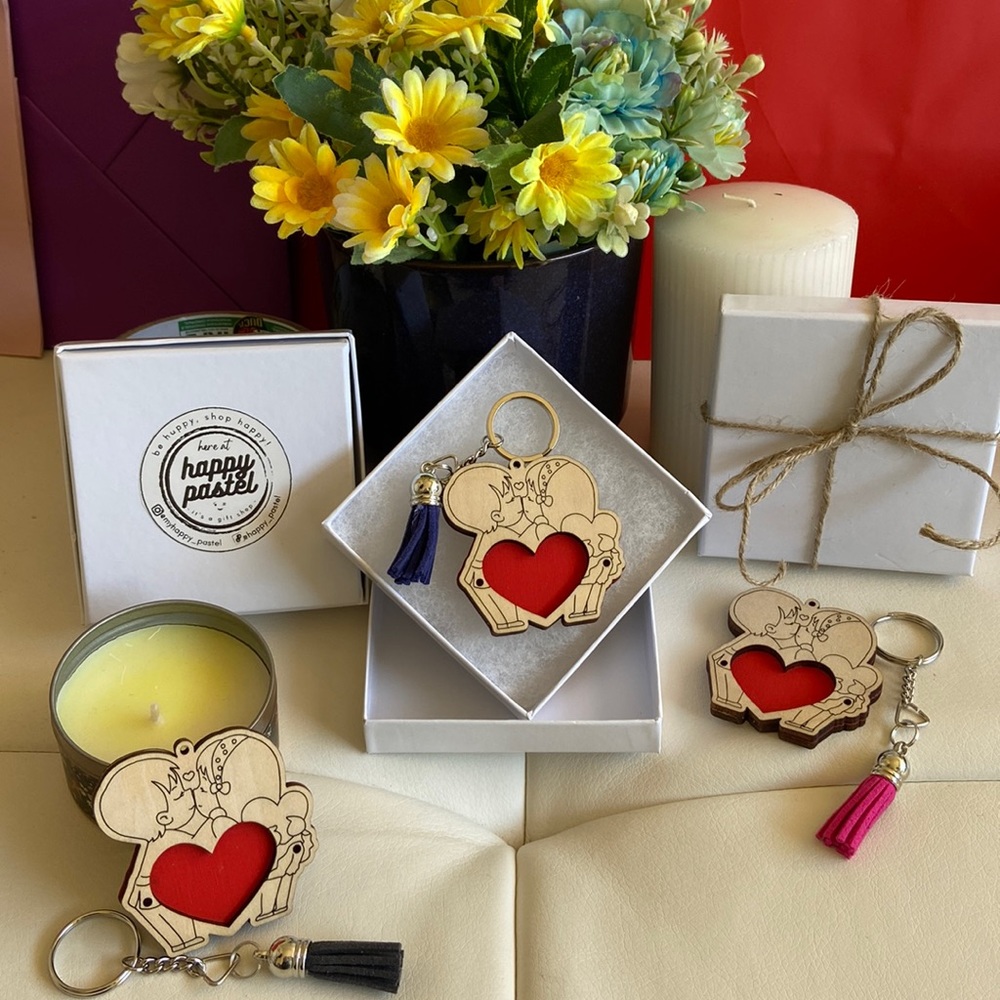 Personalized Wooden 3D Keychain with Tassel  / Fridge Magnet